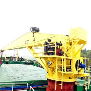 2024 Heavy Duty Cargo Lifting 15 Ton Deck Pequeña grúa Marina telescópica