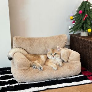 Katzen- & Hundebett Höhle Umweltfreundliche Baumwollfüllung Komplettset Abnehmbare Waschbare Plüschmatratze Hundebett für Alle Jahreszeiten - Product Image 4