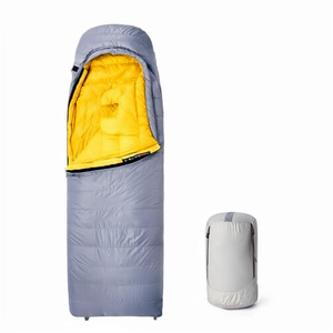 <span class=keywords><strong>Sacco</strong></span> <span class=keywords><strong>a</strong></span> <span class=keywords><strong>Pelo</strong></span> Ultraleggero Stile Mummia, Esterno Grigio, Fodera Gialla, Compatto con Sacca di Compressione per Campeggio, Escursionismo e Viaggi - Product Image 3