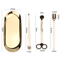 Kit de Luxe 3-en-1 pour l'Entretien des Bougies : Coupe-Mèche, Éteignoir et Outil de Plongée – Accessoires pour Bougies Parfumées – Coffret Cadeau pour Parfumer la Maison – Vente en Gros