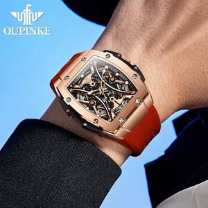 Top Brand OUPINKE 3215 Fashion Man Mechanical <b>Watch</b> Waterproof Square <b>Watches</b> <b>for</b> <b>Men</b> <b>Skeleton</b> Automatic Casual Man's <b>Watch</b> 2025 - Product Image 2