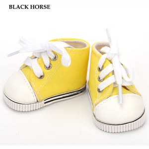 Chaussures décontractées en toile BLACK HORSE pour poupées, baskets souples, modèle éducatif DIY, mini-jouet pour poupées <span class=keywords><strong>de</strong></span> 18 pouces, écologiques, faites à la main, unisexe - Product Image 4