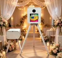 Zhenying – Cabine photo pliable en bois avec écran tactile de 18,5 pouces, couleur personnalisable, compatible iPad/appareil photo/DSLR, pour impression instantanée