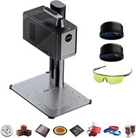 FYAR F20 mesin ukir Laser mini 20W, alat ukir laser baja logam desktop portabel, harga pemasok