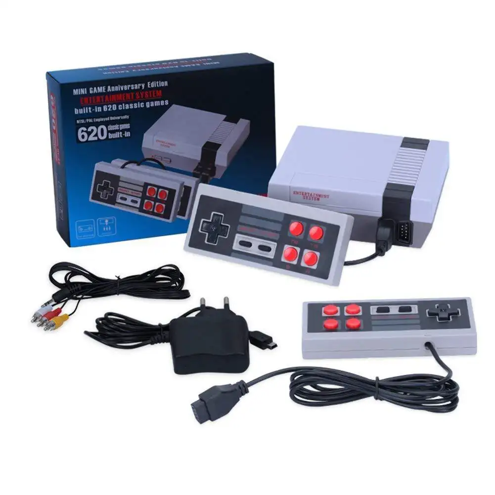 Mini TV reproductor de juego puede almacenar 620 500 consola de juegos de vídeo de mano para NES consolas de juegos de mano con venta al por menor cajas
