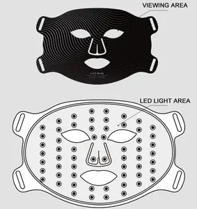 Home Face & Neck Anti Wrinkle LED Blue Light Face Mask LED Mask red light facial beauty mask for face acne