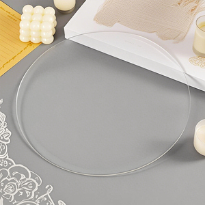 Tái Sử Dụng Vòng Acrylic Bánh Bảng Cho Tự Làm Bánh Trang Trí, Rõ Ràng Baking Đĩa Hiển Thị Cơ Sở - Product Image 4