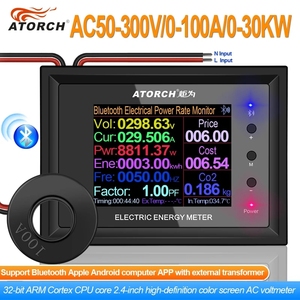 ATORCH AT24C 100A 2,4 "Voltímetro digital Medidores Indicador Potencia Energía Amperímetro <span class=keywords><strong>Corriente</strong></span> Amperios Voltios Vatímetro Probador <span class=keywords><strong>Detector</strong></span> - Product Image 4