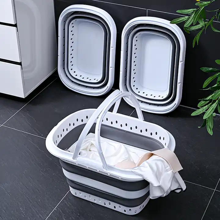 Source Directly factory plastic foldable laundry basket laundry storage  washing draining drain baskets with handle on m.