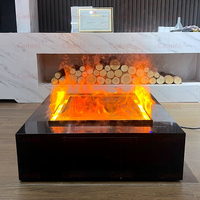 Insert de Décoration Intérieure Cheminée Électrique 3D à Flammes et Vapeur d'Eau Automatique avec Brume Atomisée