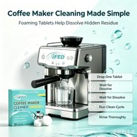 Tablettes de nettoyage pour machine à café haute performance, pour usage domestique et professionnel, emballage personnalisé, marque privée, vente en gros