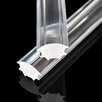 Diffuseur Led PMMA extrudé profilés de bande transparents diffuseur de lentille optique pour l'éclairage de profil LED