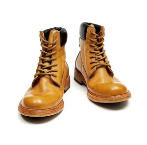 Botas de Cuero Marrón para Hombre, Cuero Genuino, Estilo Retro Británico, Botas con Cordones Hechas a Mano, Zapatos de Vestir Oxford - Product Image 5