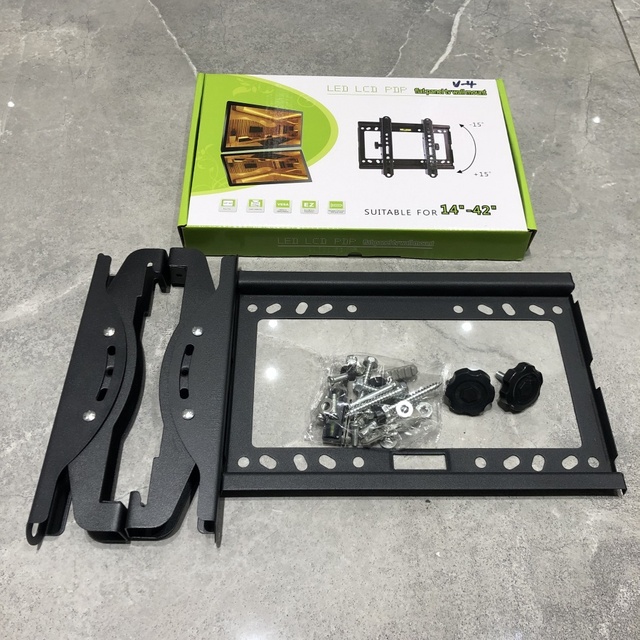 Universal TV Stand TV Tilt Mount Logo Acceptable Max Vesa 200*200mm Wall Mount Tilt 15 Degrees TV Stand 14-42