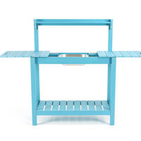 Étagère de jardin en plastique multi-niveaux, résistante aux intempéries, en imitation bois, pour plantes, gain de place, pour balcon