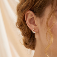 Mini boucles d'oreilles clous, boucles d'oreilles cartilage, boucles d'oreilles lune, croissant étoile, CZ, boule à vis, barbell céleste, plaqué or, cuivre pour femme