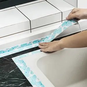 LMK092 muffa vasca impermeabile bagno sigillatura cucina lavello nastro striscia di silicone decorazioni per la casa carta da parati in marmo adesivo da parete in PVC