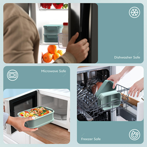 Fabricant professionnel, commande en gros, boîte à lunch bento en plastique hermétique personnalisée, couleur au choix, compatible micro-ondes, avec étiquette privée - Product Image 4