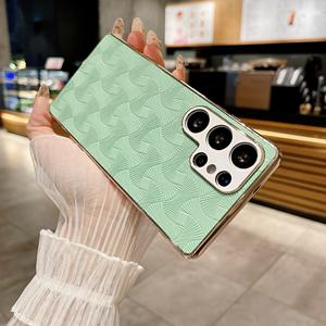 <span class=keywords><strong>Funda</strong></span> para Teléfono con Diseño de <span class=keywords><strong>Abanico</strong></span>, Electrochapada, Brillante, de TPU+PC para S23 S24 Ultra S25 Edge S24FE, Bordes Plateados, Protección de Lente - Product Image 5