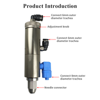 Valve de distribution à aiguille verte DJF-8 D25, valve de contrôle de précision réglable pour machine de distribution industrielle