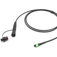 Konektor Komponen Tahan Air MPO Buatan China, Kabel Jumper Serat Optik Mini MPO Drop dengan Berbagai Model untuk Dipilih