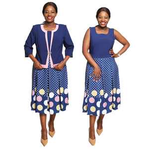 Vestidos de Moda Geenlinm de Alta Calidad con Estampado de Puntos Africanos para Mujer, Trajes para Dama - Product Image 1