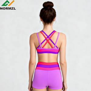 ชุดออกกำลังกายสำหรับเด็กชุดฝึกเต้นฟิตเนสสีบล็อกโลโก้ทีมออกแบบได้ตามต้องการ - Product Image 2