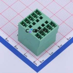 DB2ERH-3.81-2*5P-GN Plug-in Terminal Block Bent Lead Through Hole,P=3.81mm Board-to-Board / Socket - Closed 2x5P 3.81mm Green - Product Image 1
