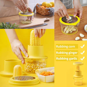 <b>Vegetable</b> Grater Remover Multifunction Peeler Corn Cob Stripper Ginger Garlic Thresher Corn Sheller with Bowl - Product Image 5