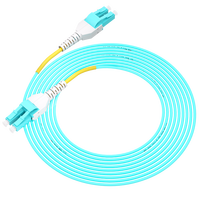 Kabel Patch Fiber 1m (3ft) 2 Fiber LC UPC Duplex ke LC UPC Duplex Switchable Clip Uniboot Multimode (OM3) Riser (OFNR) 2.0mm