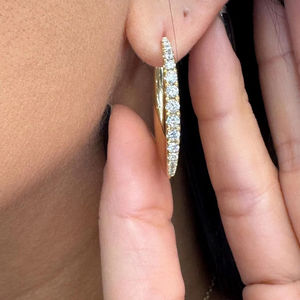 Premium Lab Grown Diamond Stud <b>Earrings</b> for Women Round Brilliant Cut 925 Sterling Silver Elegant <b>Fine</b> Jewelry Gift - Product Image 1