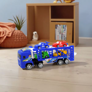 Mini <span class=keywords><strong>dessin</strong></span> <span class=keywords><strong>animé</strong></span> pour enfants véhicule jouet en plastique <span class=keywords><strong>tracteur</strong></span> à inertie remorque conteneur <span class=keywords><strong>camion</strong></span> avec caractéristiques de base véhicule jouet à Friction - Product Image 4