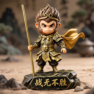 Figurine du Roi Singe Sun Wukong, sculpture de guerrier, statue, décoration pour la maison ou le bureau, cadeau de déménagement - Product Image 4