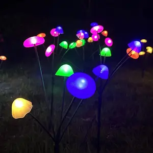 LED solar cogumelo corda luzes gramado terra plug-in luz pátio jardim atmosfera de Natal luzes decoração do feriado