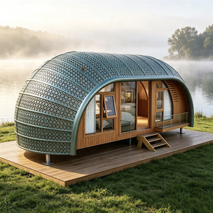 Casa de Huéspedes Prefabricada de Acero Curvado Moderno, Experiencia de Alojamiento Única; Elegante Casa de Árbol con Diseño de Nido de Pájaro - Product Image 2