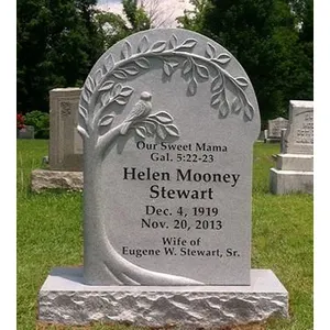 Handmade Carving Tombstone Upright Headstone Black Granite American Style Tombstone and Monument For Sale