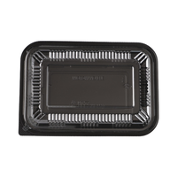 Vente en gros Récipient alimentaire jetable pour salade de fruits Emballage alimentaire de sushi en plastique de haute qualité Boîte à lunch rectangulaire à emporter