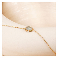 Bracciale personalizzato quarzo rosa Labradorite aventurina gemma 925 argento sterling 14k placcato in oro catena per le donne gioielli