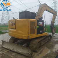 Mini-excavatrice d'occasion de 7 tonnes CAT 307 pour travaux de terrassement et de nivellement de paysages municipaux