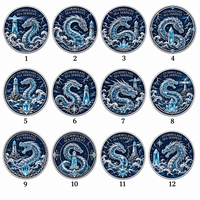 Pièce commémorative 3D personnalisée en relief, Serpent de mer Stormglass, Pièce de défi nautique, Cadeau souvenir, Vente en gros, Fabrication ODM