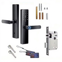 Chenzhuo Nouvelle Serrure Numérique Intelligente Automatique Tuya WiFi en Alliage de Zinc et d'Aluminium pour Porte en Bois avec Empreinte Digitale et Code