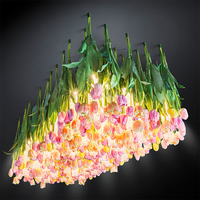ANNO Lustre élégant Fleurs dans la salle à manger Lustre en forme de fleur de tulipe Nouveau style personnalisé