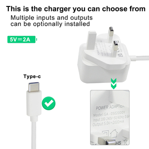 Usb Type C Uk Stekker 120V Ac Naar 12 V Dc Adapter Transformator, 12 Volt 1 Amp 12W Muur Oplader Voor Led Strip Verlichting, Bewakingscamera - Product Image 2
