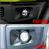 Accessoires extérieurs pour voiture : Cache de protection pour feux antibrouillard avant, garniture de sourcil de phare, cadre de protection, compatible avec JIMNY (SIERRA) 2018+