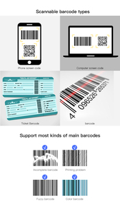 Xách tay không dây 2.4Ghz CMOS tiện dụng 1D 2D Máy Quét Mã Vạch Mini QR code Reader BT có sẵn - Product Image 5