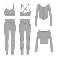 Veste de fitness conception gratuite vêtements de gym écologiques fabricants de vêtements d'entraînement ensemble de yoga 3 pièces pour femmes
