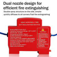 Extintor de Incendios Automático por Aerosol para Riel DIN, Caja de Supresión de Doble Boquilla para Gabinetes Eléctricos y Equipos de Media Tensión, Certificación CE EN, 10 Años de Garantía