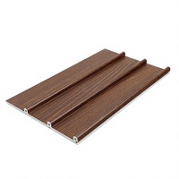 Panneau mural WPC moderne avec grain de bois, imperméable, résistant à l'humidité, revêtement en béton pour bardage de maison, design à motif botanique