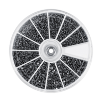 Vis à cloison sèche métriques DIN965 de classe 4.8 et 6.8 à haute résistance, tête PAN en acier noir M2-10MM, norme ISO, longueur 30mm, oxyde noir 16mm