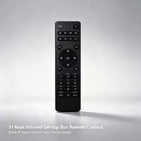 Télécommande IR 31 touches OEM ODM JCXK pour décodeur, boîtier personnalisé pour fabricant de boîtiers IPTV